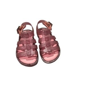 MINI MELISSA Sparkly Pink Jelly Kids Sandals - size 5C